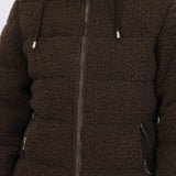 Puffer sherpa con gorro