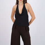 Blusa halter lisa detalle espalda