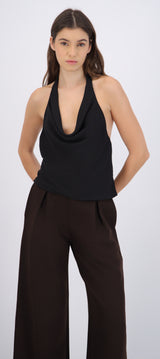 Blusa halter lisa detalle espalda
