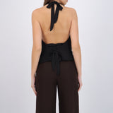 Blusa halter lisa detalle espalda
