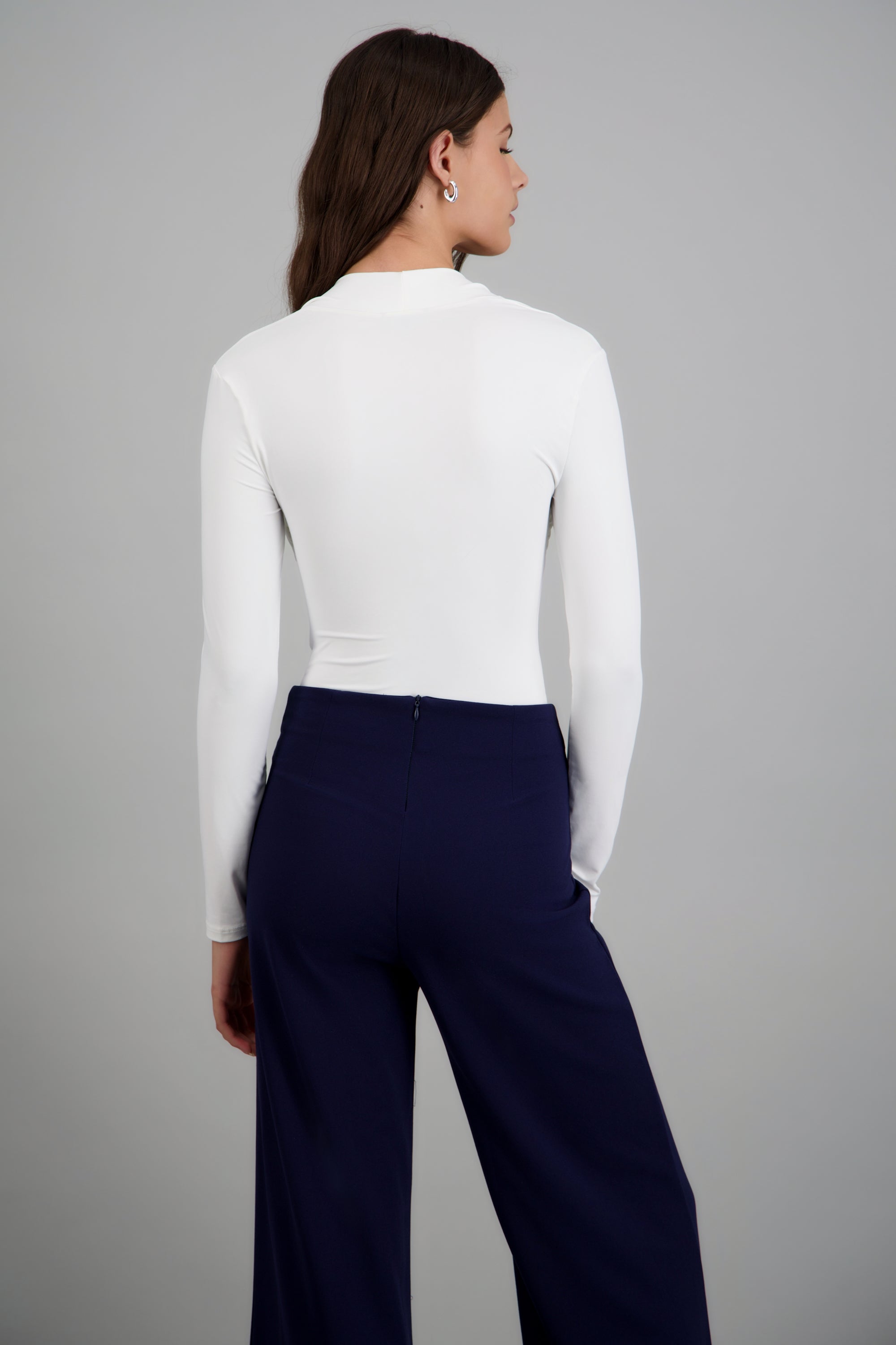 Bodysuit manga larga detalle herraje BLANCO