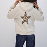Chamarra estampado estrella animal print