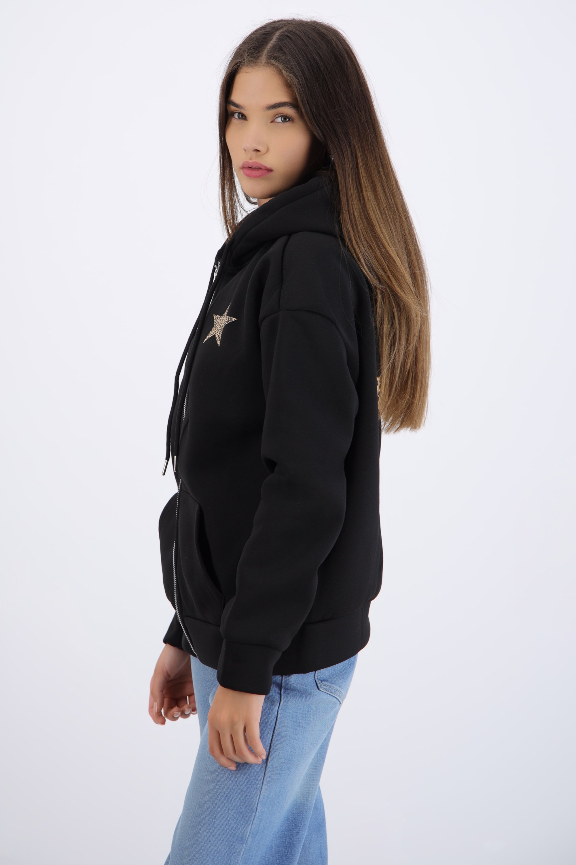 Chamarra estampado estrella animal print