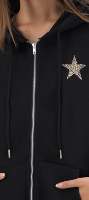 Chamarra estampado estrella animal print