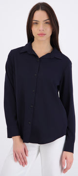 Camisa lisa manga larga botones