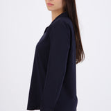 Camisa lisa manga larga botones
