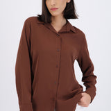 Camisa lisa manga larga botones