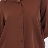 Camisa lisa manga larga botones