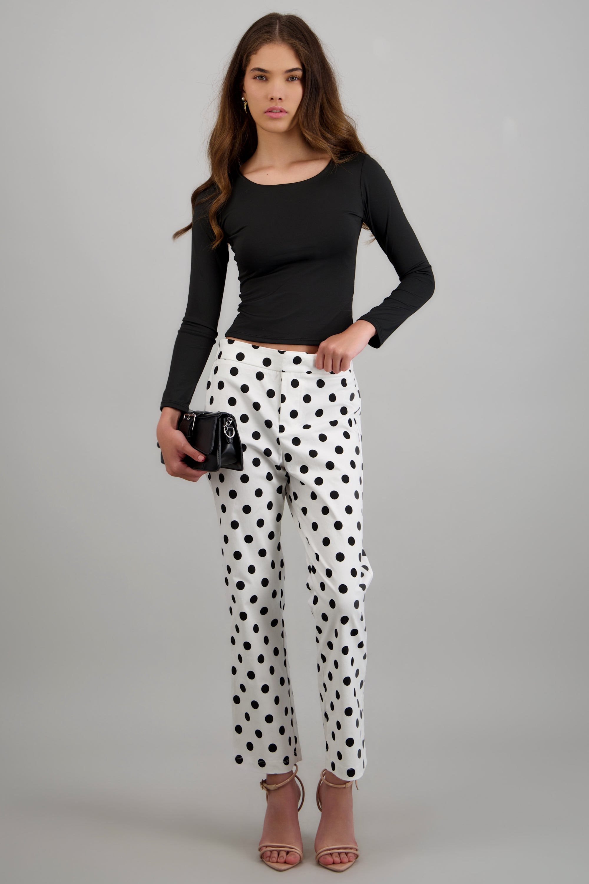 Pantalones polka dots BLANCO COMBO