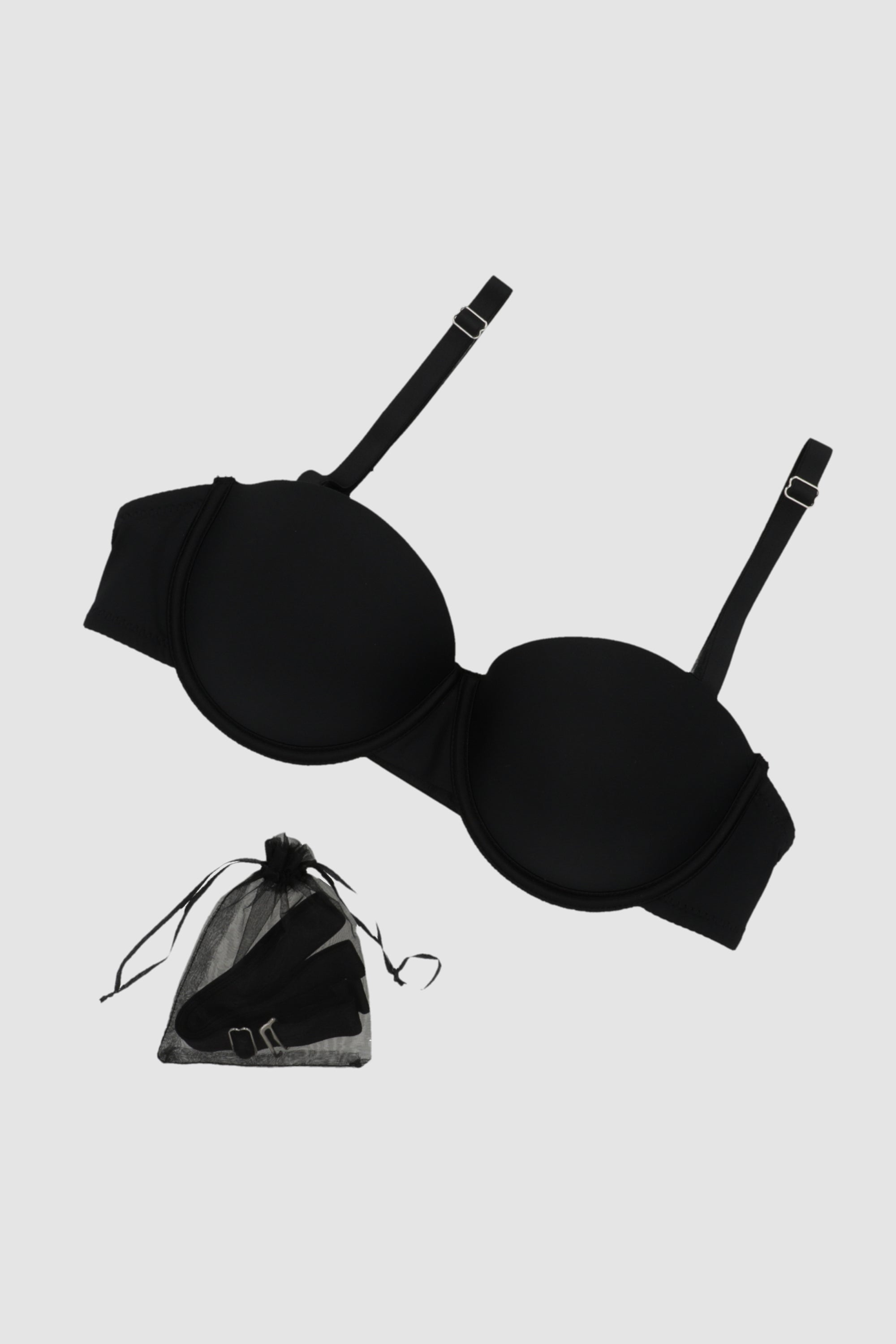 Bra copa strappless trirantes NEGRO