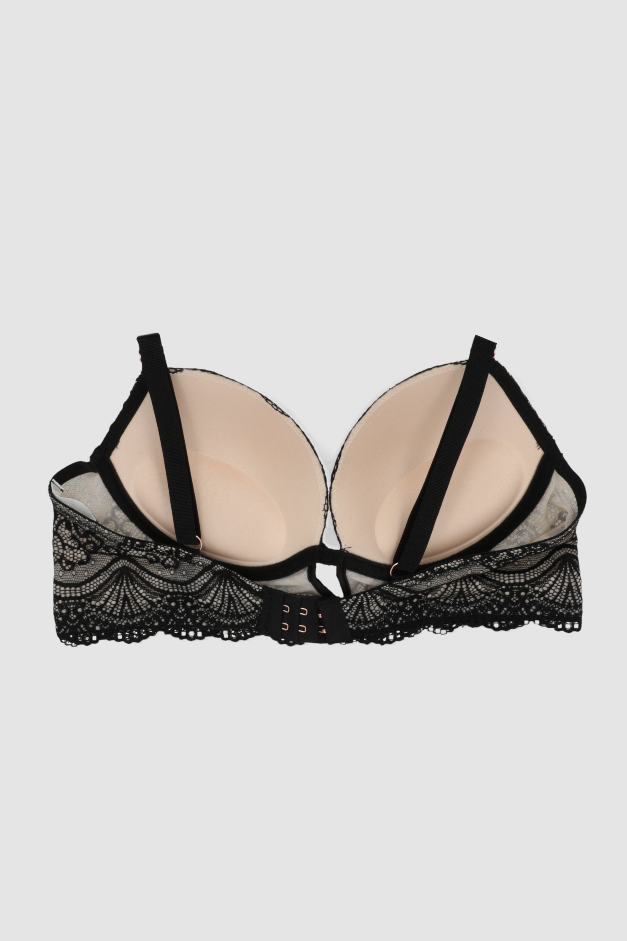 Bra copa encaje contraste NEGRO COMBO