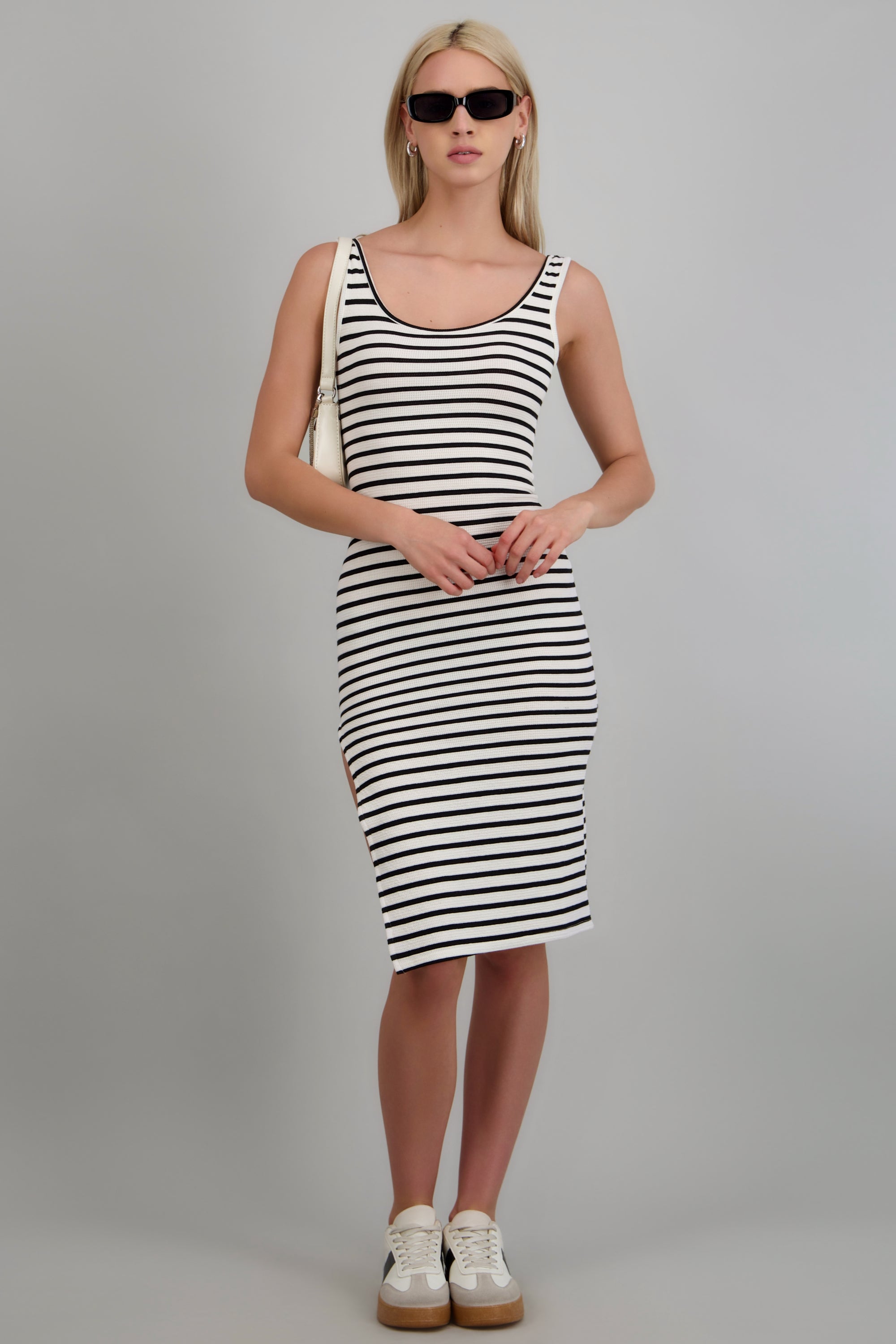 Vestido bodycon rayas BLANCO COMBO