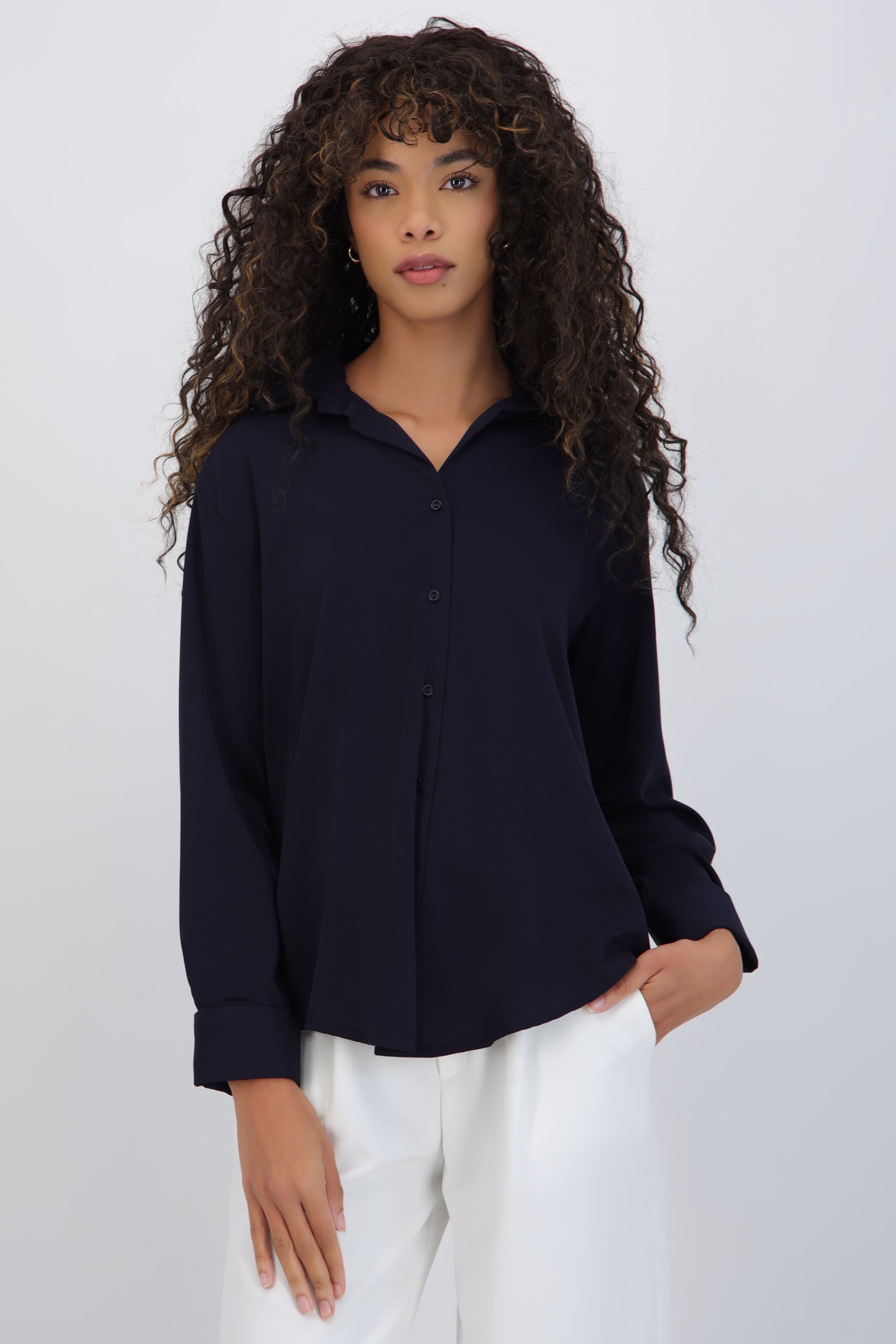 Camisa básica manga larga