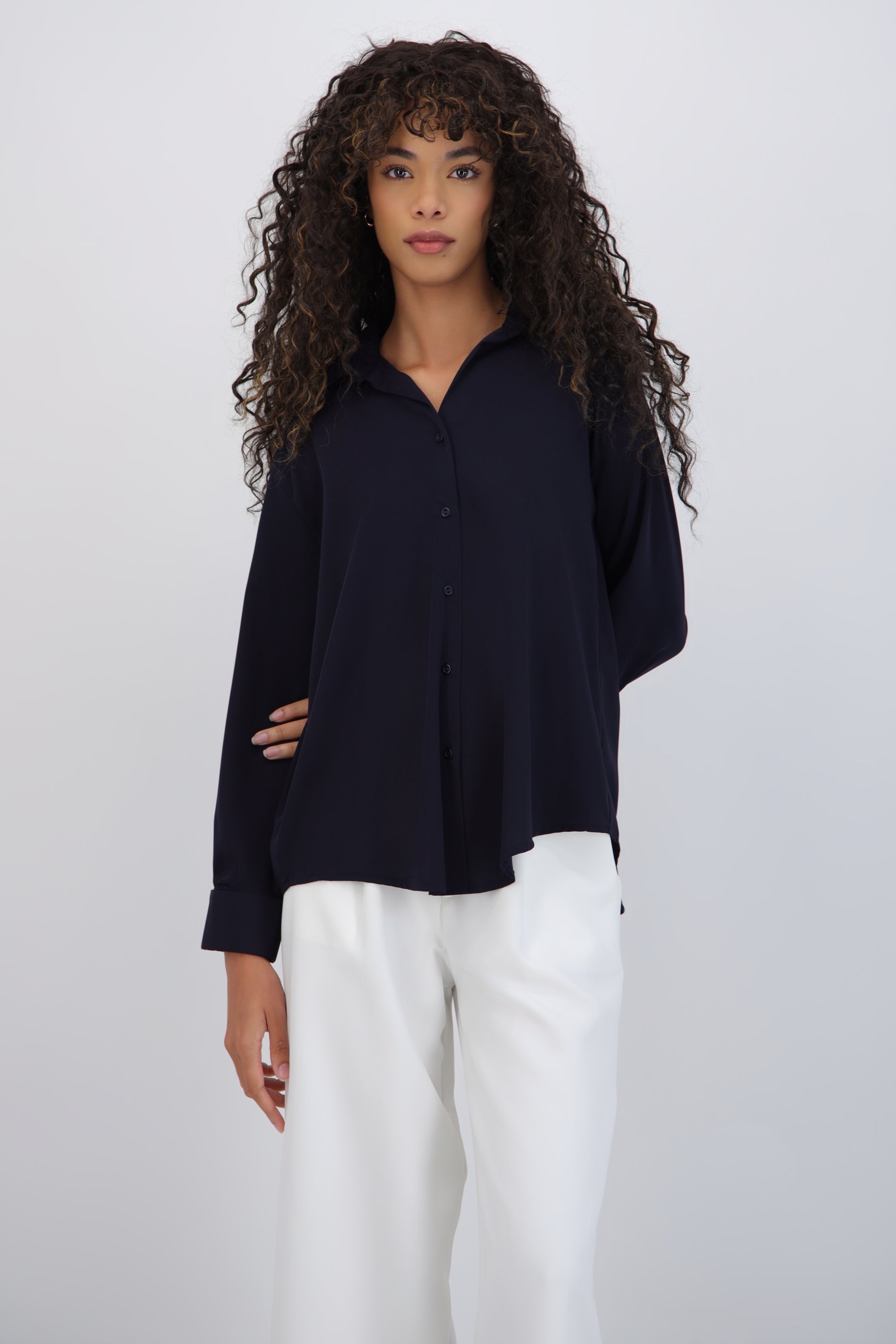 Camisa básica manga larga