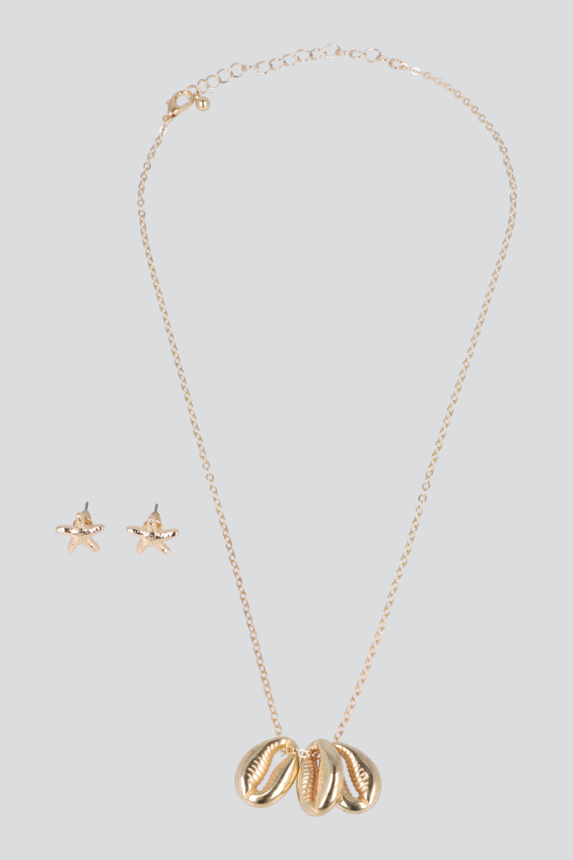 SET COLLAR CONCHAS ORO
