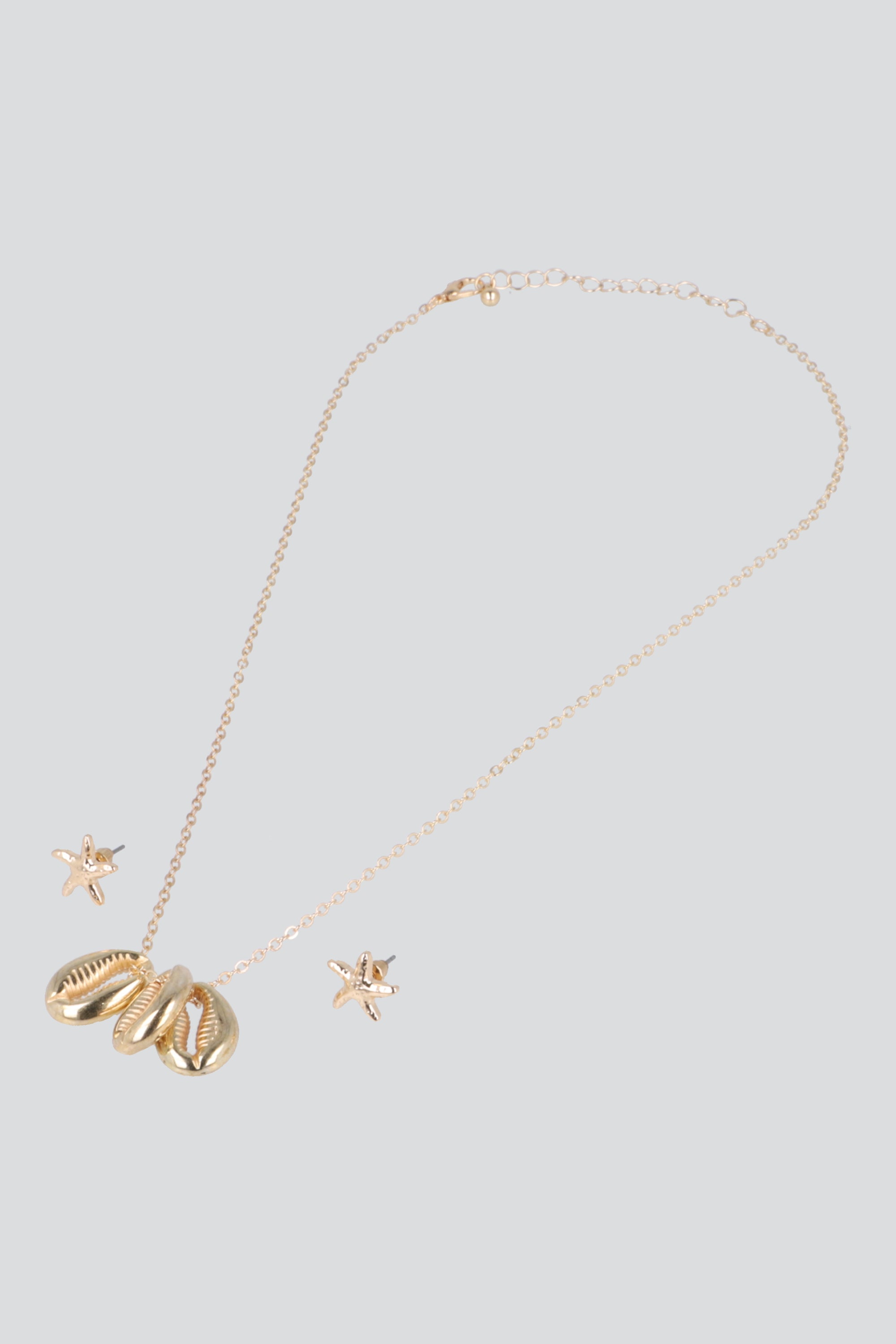SET COLLAR CONCHAS ORO