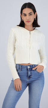 Sudadera tejido trenza