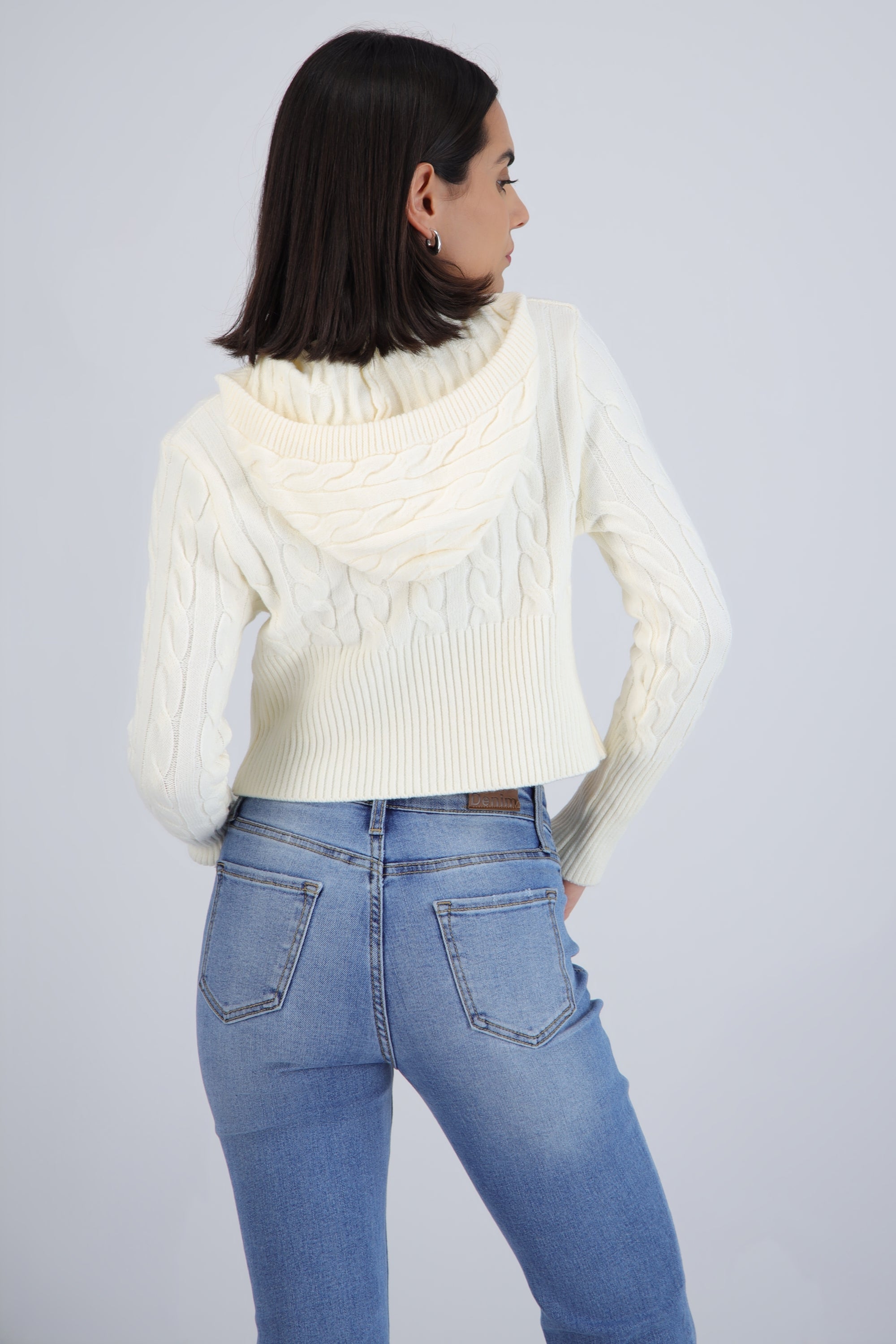 Sudadera tejido trenza