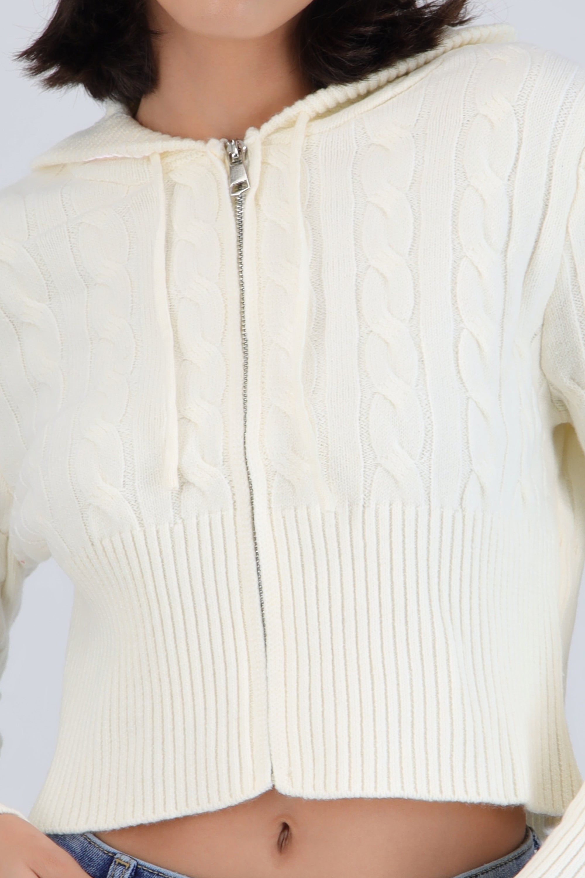 Sudadera tejido trenza