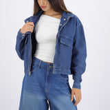 Chamarras denim bolsas