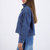 Chamarras denim bolsas