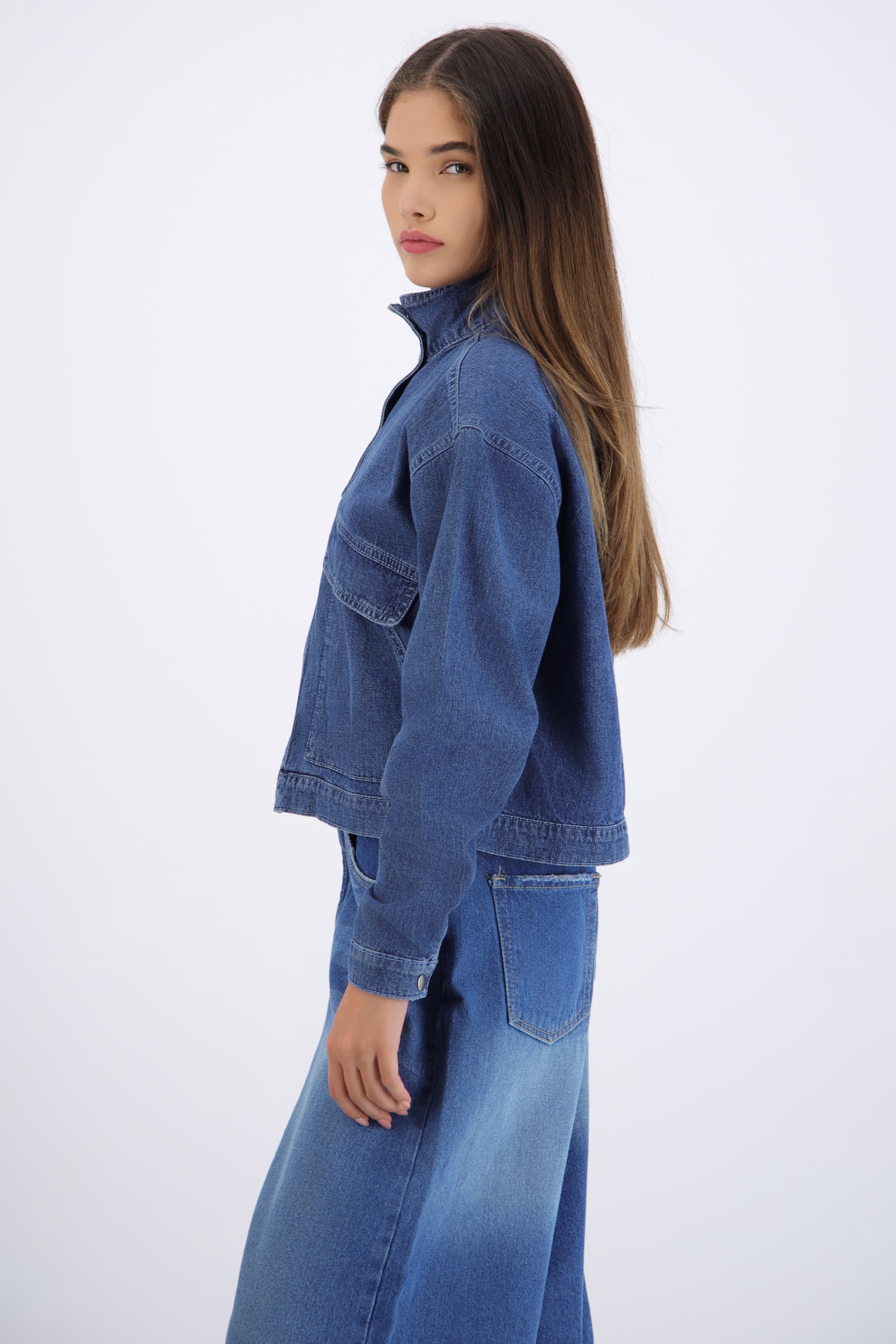 Chamarras denim bolsas