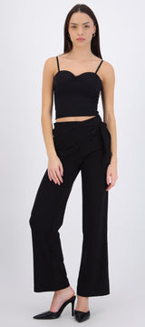 Pantalón detalle pañuelo liso