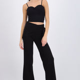 Pantalón detalle pañuelo liso
