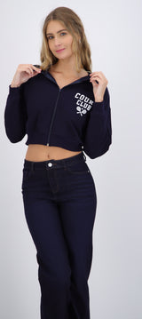 Sudadera crop estampado tenis