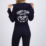 Sudadera crop estampado tenis