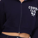 Sudadera crop estampado tenis