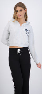 Sudadera crop estampado tenis