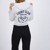 Sudadera crop estampado tenis