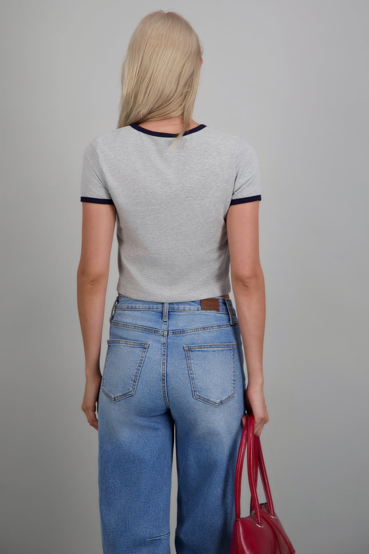 Playera crop san francisco GRIS JASPE
