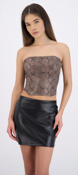 Top bandeau corset estampado animal print