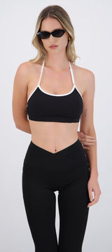 Top halter deportivo contraste