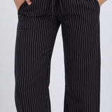 Pantalón pretina doble detalle rayas