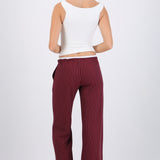 Pantalón pretina doble detalle rayas