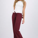Pantalón pretina doble detalle rayas