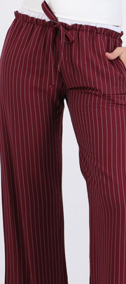 Pantalón pretina doble detalle rayas