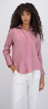 Blusa satin rayas