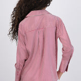 Blusa satin rayas