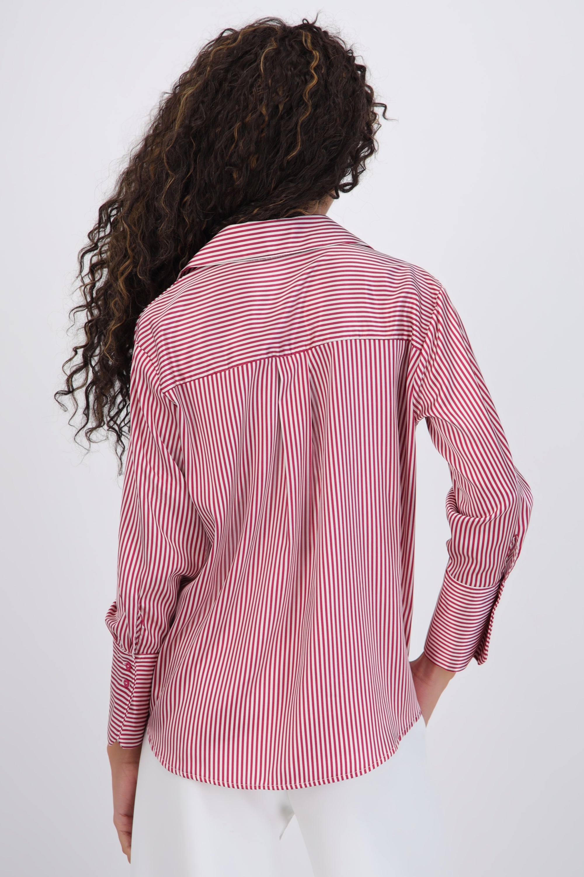 Blusa satin rayas