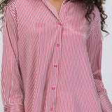 Blusa satin rayas