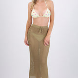 Falda maxi tejida