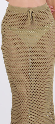 Falda maxi tejida