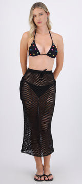 Falda maxi tejida