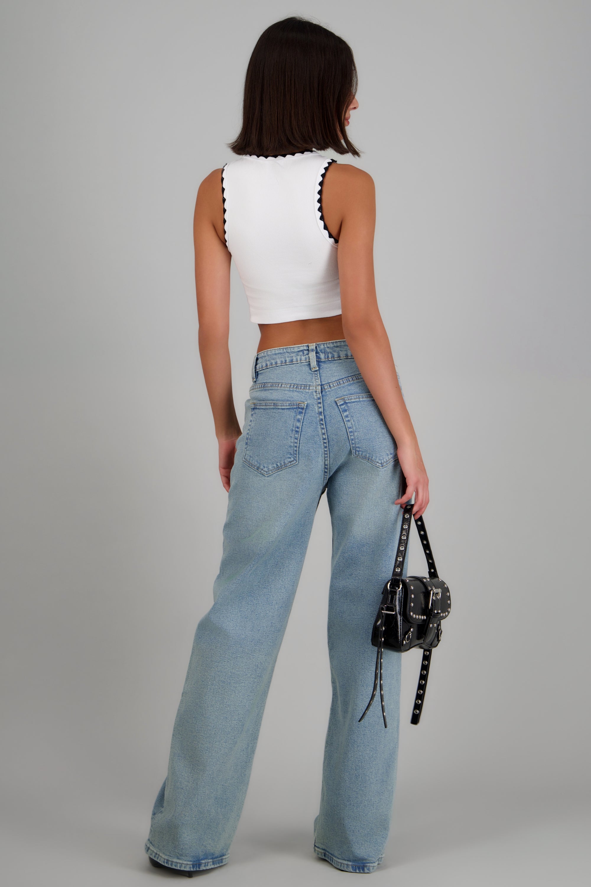 Jeans wide leg amplios LIGHT WASH