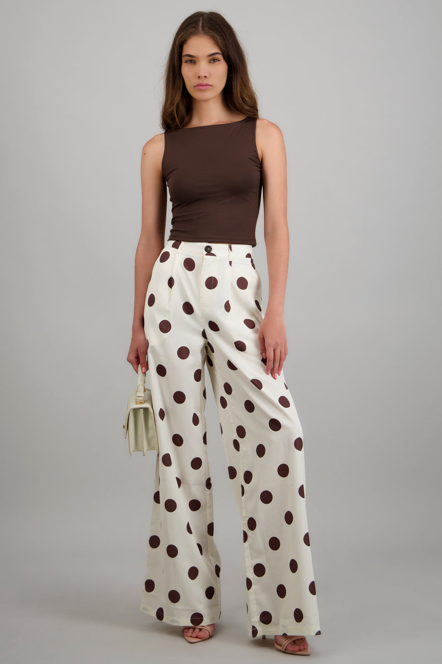 Pantalón wide leg polka dots