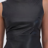 Top detalle drapeado PU